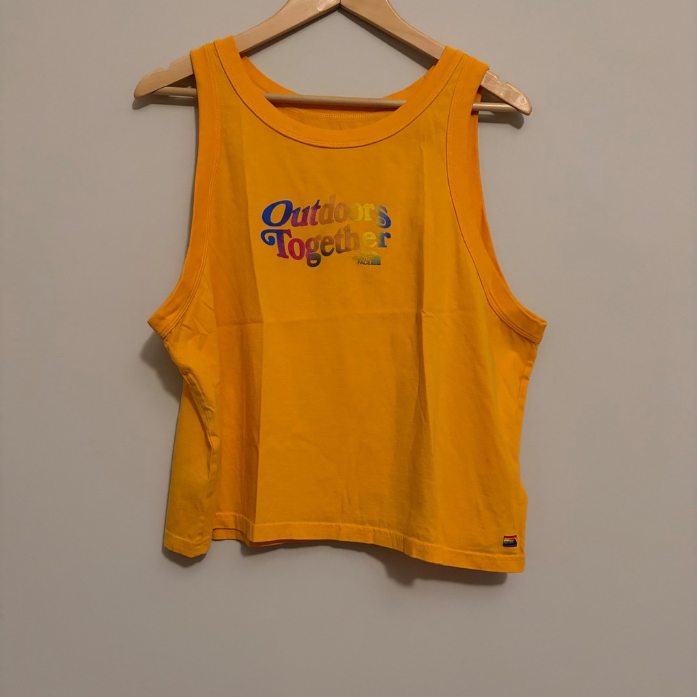 The North Face Outdoors Together Pride Tank Top Orange XXL Women Graphic Tee